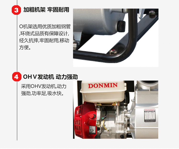 3寸 (80）汽油動力自吸抽水泵特點
